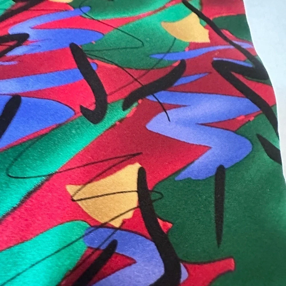 J. Garcia “Green Tree” Abstract Silk Tie – Jerry Garcia Artwork Limited Ed Art